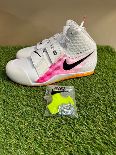 Nike Zoom Javelin Elite 3 Track Spikes Shoes White Pink Men Size 10.5 AJ8119-101