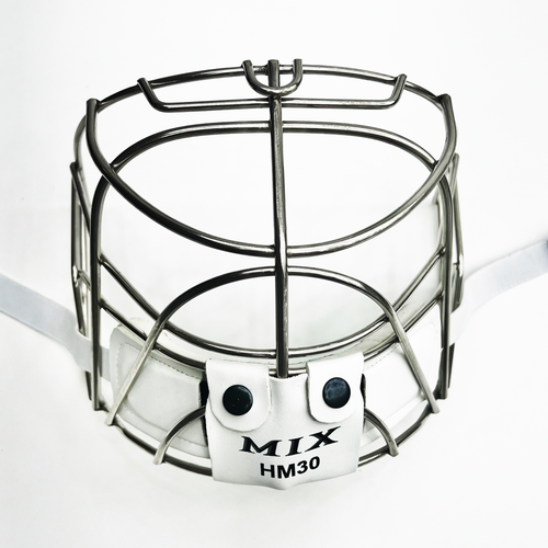 Mix Hockey HM30 Goalie CHROME Cat Eye Cage Combo Chin sling - 5 Sling Colors available 