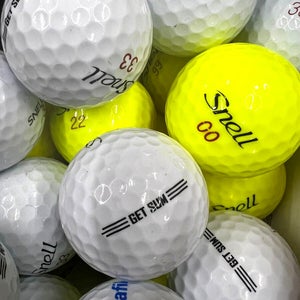 12 Near Mint AAAA Yellow and White Get Sum Snell Used Golf Balls