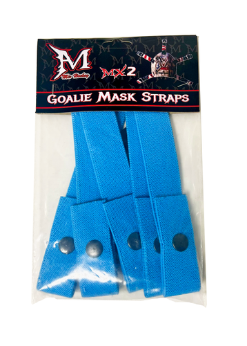 Mix Hockey (MX2) Goalie mask helmet Outside backplate straps (Baby BLUE)