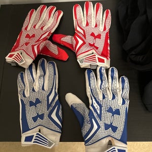 Used football gloves