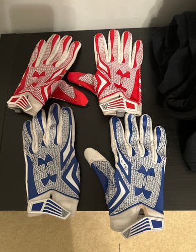 Used football gloves