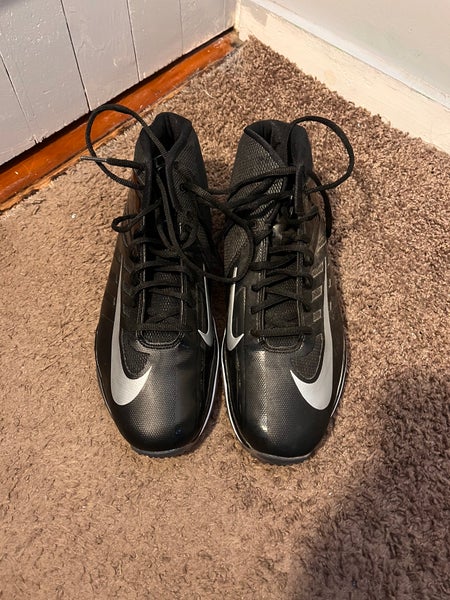Nike Vapor Pro 3/4 Nubby Turf Shoes Black Silver Metallic Size 12.5