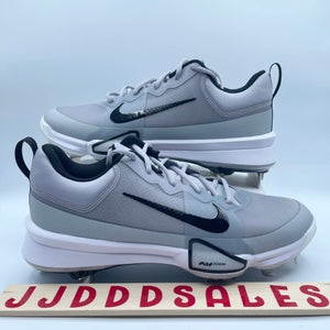 Nike Force Zoom Trout 9 Gray White Metal Baseball Cleats FB2907-002 Men’s Sz 9
