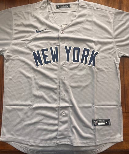 Aaron Judge Stitched Mens New York Yankees Jersey #99 Gray Size XL