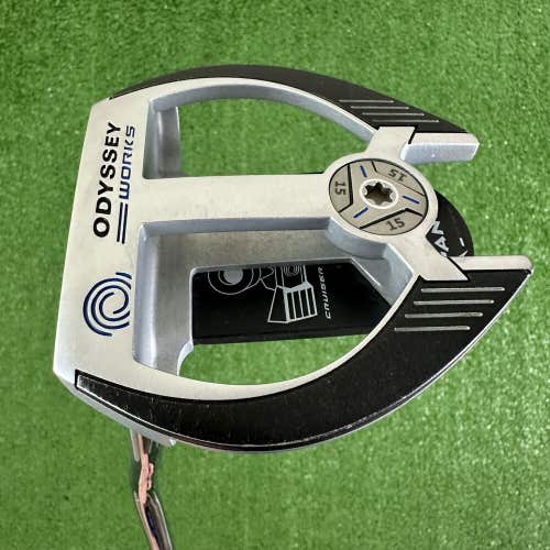 Odyssey Works 2-Ball Fang Golf Mallet Putter 38” Armlock Left Handed