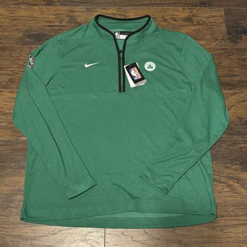 Boston Celtics Nike NBA Coaches 1/4 Zip Pullover Green Men's Size XXL Tall