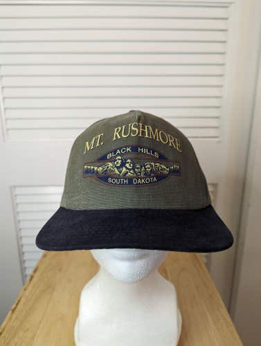 Vintage Mt. Rushmore Leather Strapback Hat