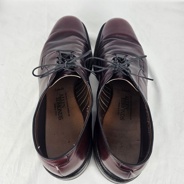 Allen Edmonds Leeds 9548 Mens Sz 11.5 AAA Burgundy Plain Toe  display picture 2