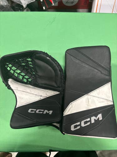 Black Used Junior CCM Axis 2.5 Goalie Glove & Blocker Regular