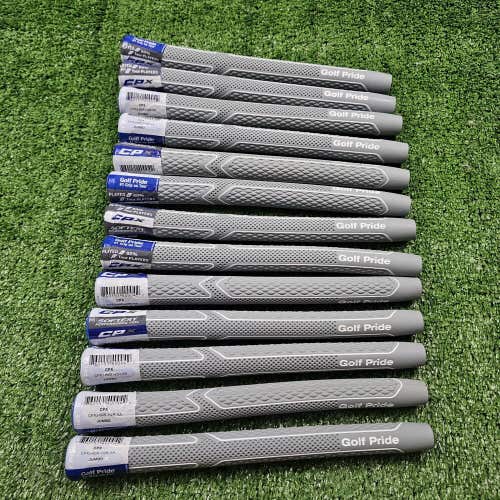 Set Of 13 Brand New Golf Pride CPX Jumbo Golf Grips - Grey/Blue Full Club Set