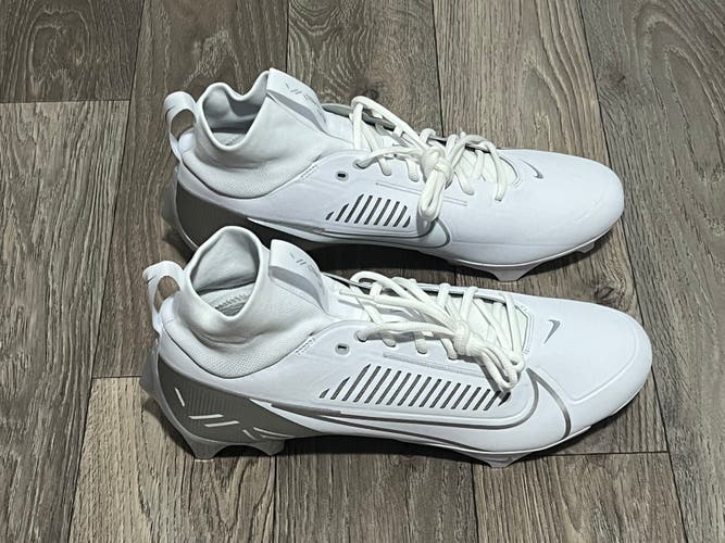 Nike Men’s Vapor Edge Pro 360 2 White/Metallic Silver DA5456-102 Cleats NEW