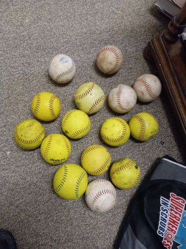 Used Softball 9 Pack