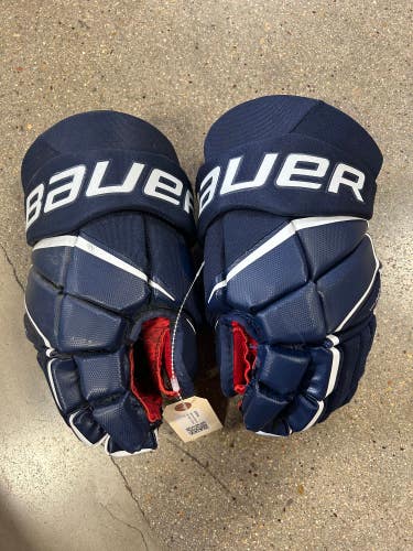Blue Used Senior Bauer Vapor 3X Gloves 14"