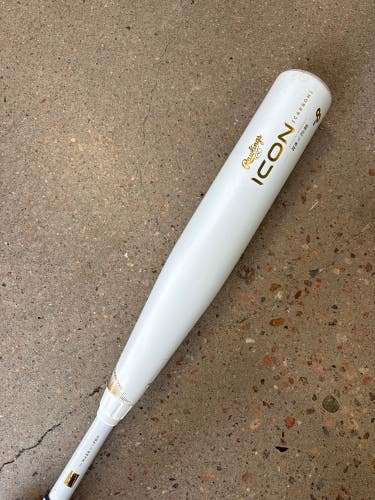 Used Kid Pitch (9YO-13YO) 2024 Rawlings Icon Bat USSSA Certified (-8) Composite 22 oz 30"