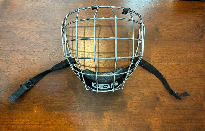 CCM 480M Chrome Hockey Cage Made in Sweden