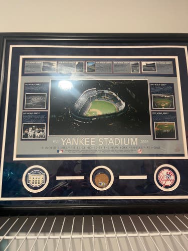 Old Yankee Stadium 9 World Series- Mini Dirt- Authentication On Back