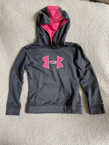 Gray and Pink Large Under Armour Sweatshirt