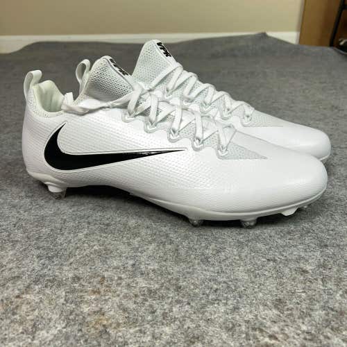 Nike Mens Football Cleats 15 White Black Shoe Lacrosse Vapor Untouchable Pro 3