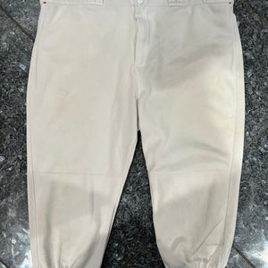 White Used XXL Adult Men's Easton Game Pants