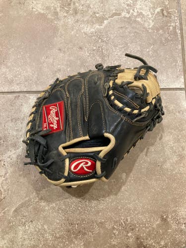 Used Rawlings Gold Glove Elite Right Hand Throw Catcher's Baseball Glove 32.5"