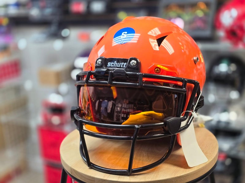 New Orange Small Youth Schutt Vengeance A11 with Visor
