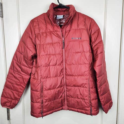 Columbia Interchange Puffer Jacket Women's Size M  Rust Red Coat Liner Winter