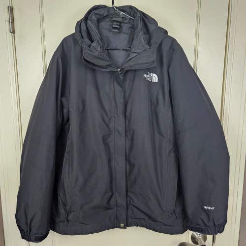 The North Face TNF HyVent 3-in-1 Triclimate Waterproof Jacket Men's XL Black