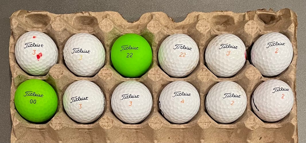 (12) TITLEIST Velocity Golf Balls dozen used/recycled (lotS2)