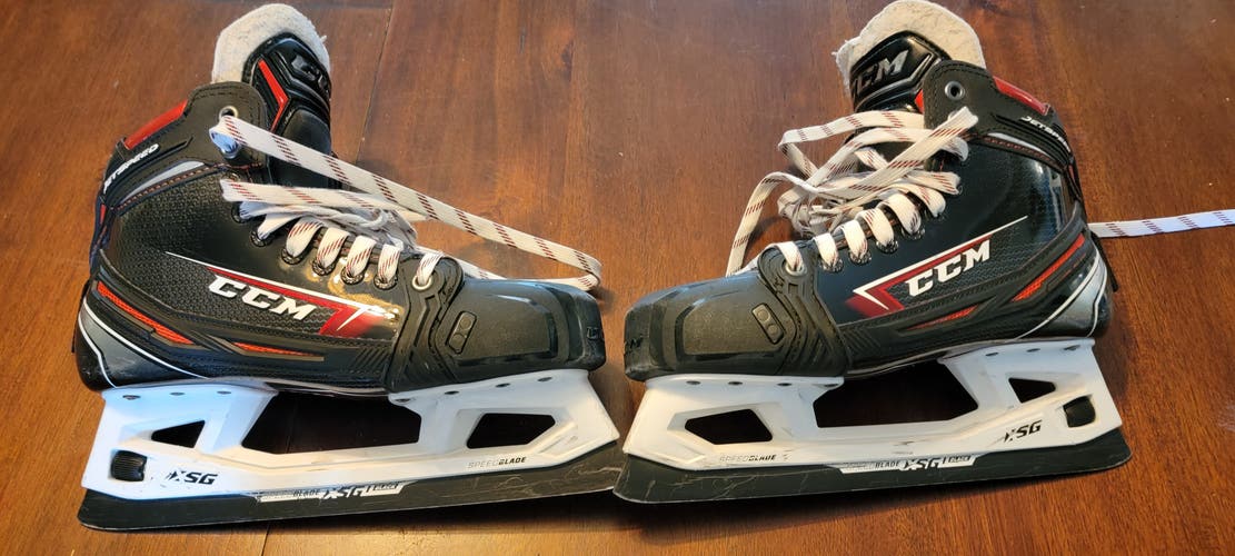 Used Senior CCM Jetspeed FT2 Hockey Goalie Skates Regular Width 8
