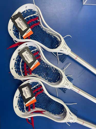 (3 Complete Sticks) NEW! Warrior Burn Next Complete Attack Lacrosse Sticks