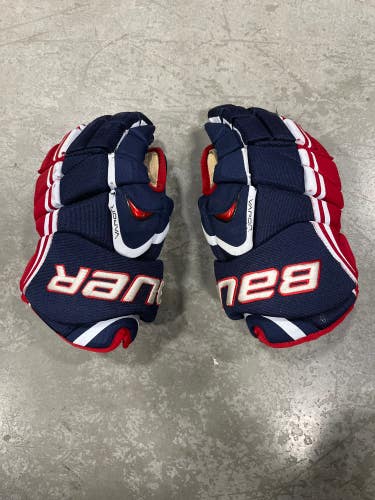 Blue Used Senior Bauer APX Pro Gloves 14"