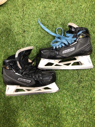 Used Bauer Supreme S27 Hockey Goalie Skates Extra Wide Width 7.5 - Senior