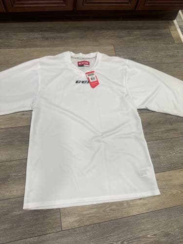 White New Small CCM Jersey