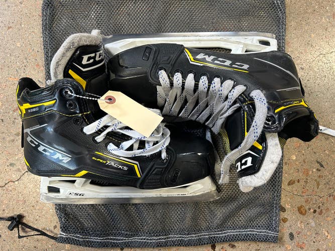 Used Senior CCM Super Tacks 9380 Hockey Goalie Skates Regular Width 8.5