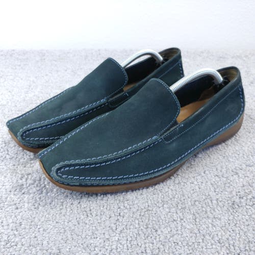 Gabor Slip On Loafers Womens 6.5 Comfort Shoes Blue Suede Leather