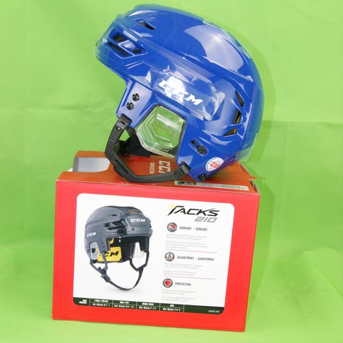 New CCM Hockey Tacks 210 Helmet Senior Royal Blue Medium
