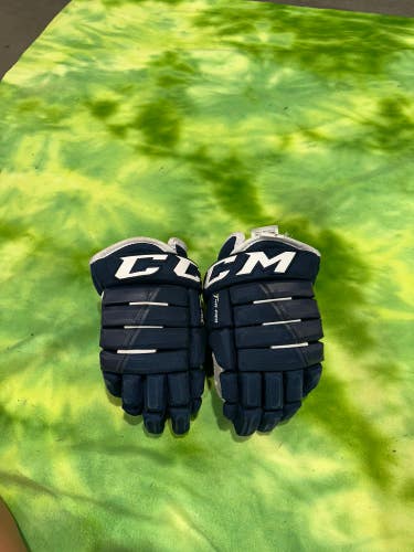 Blue Used Junior CCM 4R Pro Gloves 12"