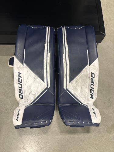 Blue Used 29" Intermediate Bauer Supreme M5 Pro Goalie Leg Pads