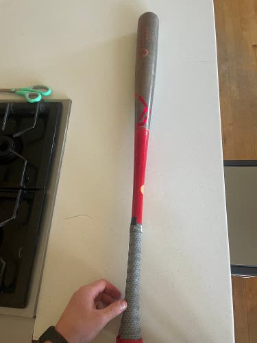Lvlumber Pro Platinum Maple Baseball Bat, 33in 30 Oz, Gray/red