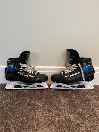 Used Senior Bauer Regular Width Pro Stock 9 Ultrasonic Hockey Goalie Skates