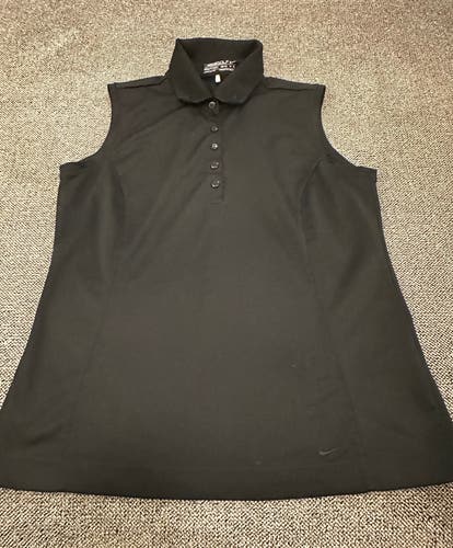 Nike FitDry black sleeveless polo shirt size medium (8-10)