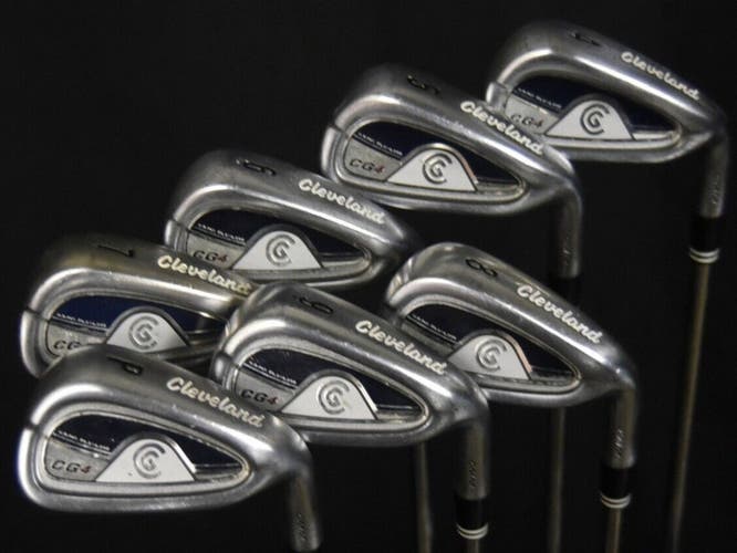 CLEVELAND CG4 IRONS SET 4 5 6 7 8 9 P LENGTH: (6) 38.5 IN RIGHT HANDED NEW GRIPS