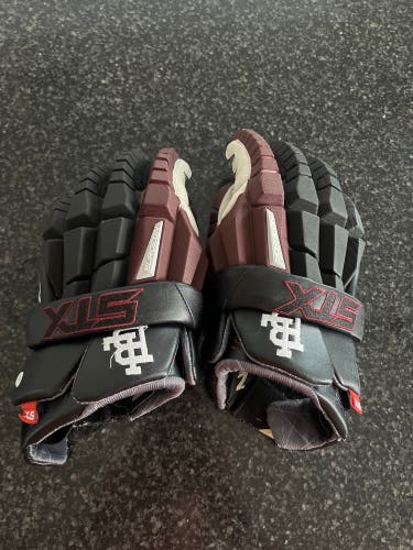 Boys Latin Used  STX Medium Surgeon RZR2 Lacrosse Gloves