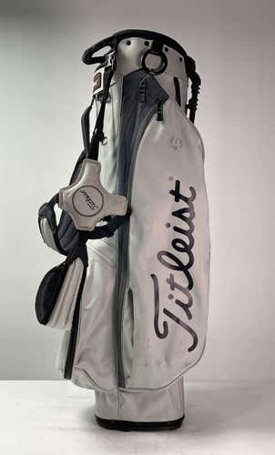 Titleist Players 4 Stand Bag Gray Black 4-Way Divide Dual Strap Golf Bag
