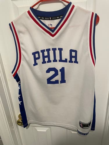 Joel Embiid Away Jersey Youth Large Fits For Adult Small And Medium Too