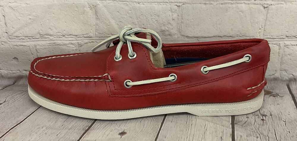 Sperry Top-Sider 1808609 A/O Grimson Red Men's Boat Shoes US 7.5 UK 6.5 EUR 40