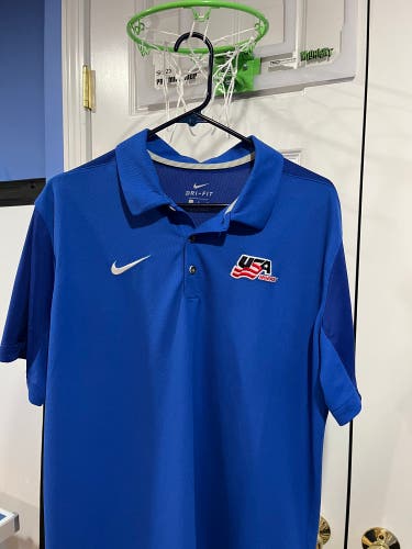 USA Hockey Nike golf shirt large