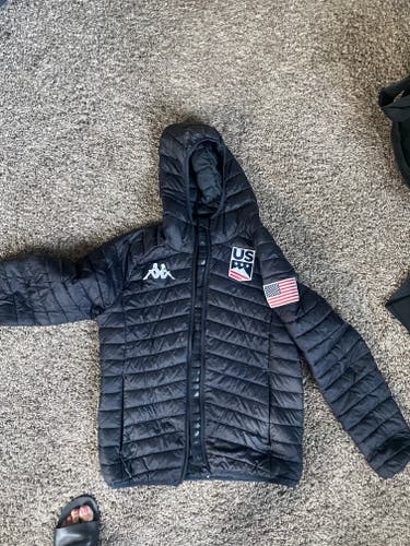 U.S. Ski Team Kappa Black Puffy Jacket Men's Adult Medium—Used