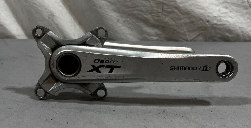 Shimano Deore XT FC-M770 175mm Silver Aluminum Hollowtech II Crankset GREAT